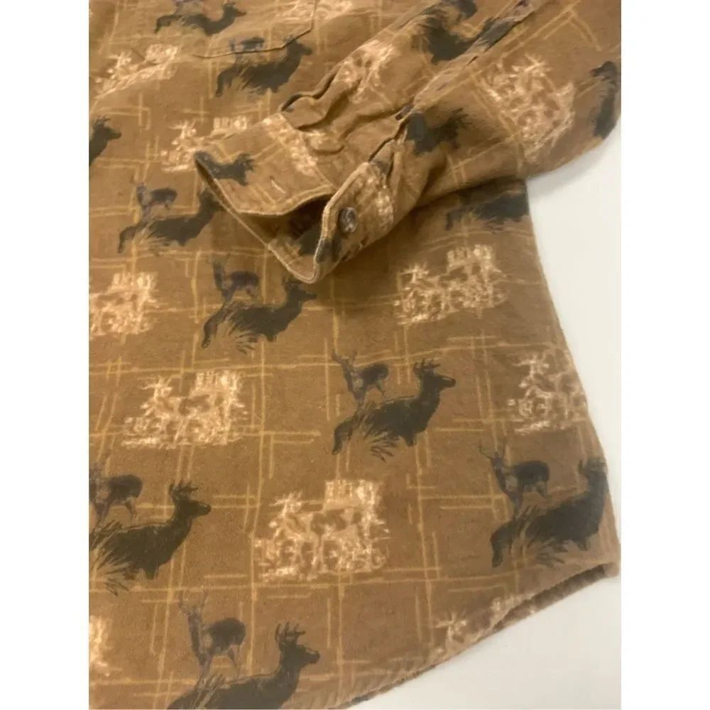Vintage Deer Patterned Woolrich Flannel - Picture 2 of 7